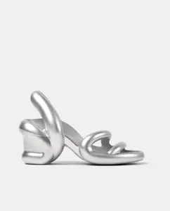 Женские босоножки Kobarah на каблуке без каблука Camper, серебряный