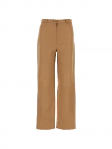 Кожаные брюки Loulou De Saison, бежевый