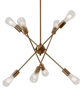 Подвесной светильник KOSILUM - Sagitta, золото - металл - 60 х 60 х 60 см