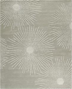 Ковер ручной работы SAFAVIEH, 229 x 290 см, Soho Collection Grey/Ivory SOH712K Starburst из премиальной шерсти и вискозы