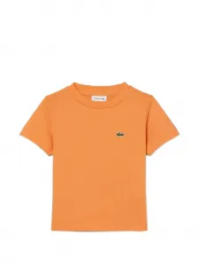 Футболка с логотипом и круглым вырезом Lacoste Kids, оранжевый