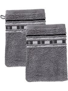 Erwin Müller Махровые рукавицы для мытья, 2 шт , Ахерн, серого/натурального цвета