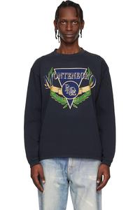 Rhude Черная футболка с надписью «Черная черногорская регата»