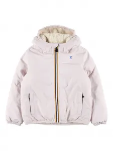 Пуховик с капюшоном K Way Kids, розовый