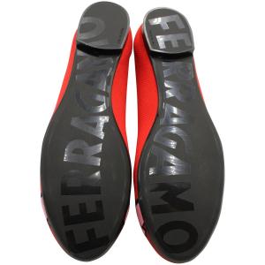 Трикотажные балетки Salvatore Ferragamo Varina с бантом и вышивкой из полиэстера, красный