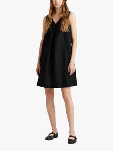 Бесплатное платье из чистого льна Benetton, Black