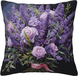 Ogniwo Подушка Lavender Bouquet квадратная мягкая для дивана Lavender Bouquet1