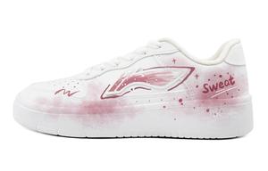 LINING Понтонные лодки амортизация, износостойкие низкие кроссовки skateboard women's белый розовый