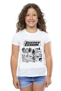 Хлопковая футболка в полоску «Лига справедливости» DC Comics, белый