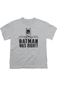 Футболка с коротким рукавом для детей "Бэтмен был прав" Gildan, серебряный