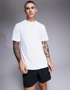 Тренировочная футболка Icon с быстросохнущей тканью белого цвета ASOS 4505