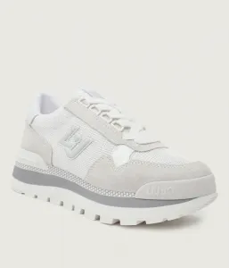 Потрясающие кожаные кроссовки 16-го размера Liu Jo, белый