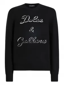 Вышитый свитер Dolce & Gabbana, черный