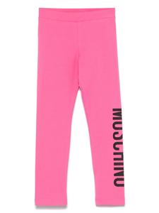 Moschino Kids легинсы с логотипом, розовый