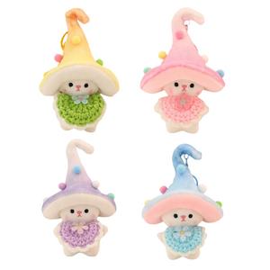 Многофункциональный плюшевый кулон в виде грибного эльфа высотой 19см Click, розовый