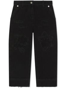 Dolce & Gabbana узкие джинсы с эффектом потертости, черный
