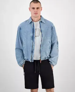 Мужская джимсовая бомбер-куртка на молнии A|X Armani Exchange, синий