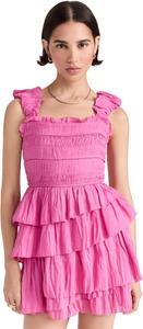 Платье Sea Ny Cole из рами со сборками и без рукавов, розовое