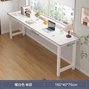 Naijia стол Naijia для домашнего использования, длинный стол для девичьей спальни, простой настенный длинный стол для съемной квартиры, рабочая станция, узкий одноуровневый электрический стол для балкона 160*40 см теплый белый