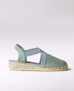 Женские эспадрильи на танкетке из ткани на резинках Toni Pons, зеленый