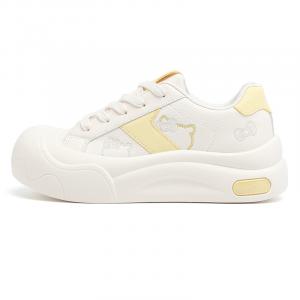 RENBEN Женские кроссовки для скейтбординга, устойчивые к истиранию и увеличивающие рост, с нескользящей подошвой, бежево-желтого цвета