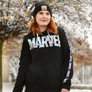 Толстовка с логотипом Marvel - Comic Logo черная