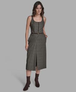 Женская юбка миди с поясом BCBG, Truffle Multi