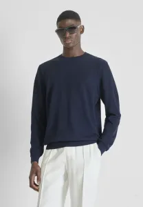 Свитер с круглым воротником, длинными рукавами, стандартным кроем, очень тонкий. Antony Morato, Blue-Grey