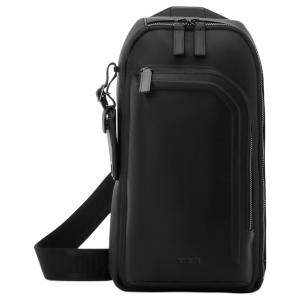 TUMI Кожаная сумка-кошелек мужская черная