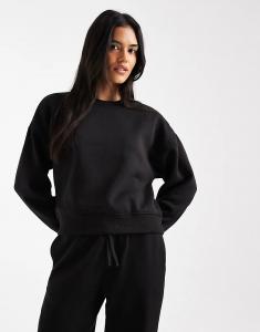 ONLY толстовка с круглым вырезом и заниженной линией плеч черного цвета