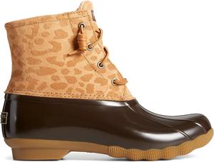 Женские водонепроницаемые сапоги Sperry Saltwater с узором под гепарда, Tan