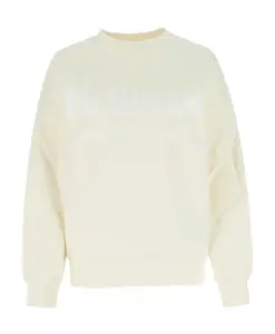 Хлопковая толстовка оверсайз цвета слоновой кости Alexander Mcqueen, белый