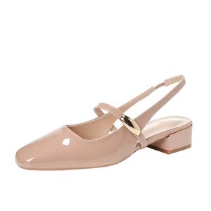 CAOT Женские туфли на высоком каблуке, телесного/черного цвета