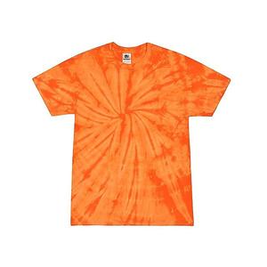 Футболка Youth с мультиколорным принтом тай-дай Colortone, Spider Orange