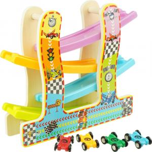 Деревянная горка для машинок + трасса для игрушечной машинки Машинки KinderSafe