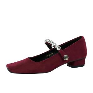 YAFEI XUANYU Туфли Мэри Джейн на массивном каблуке 3 см женские Ancora Red, цвет Ancora Red