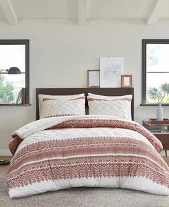 Мила Шенилл 3 шт. Комплект одеял, полный/размер королевы Ink+Ivy, красный