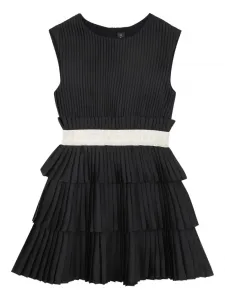 Ярусное платье со складками Karl Lagerfeld Kids, черный
