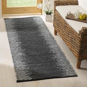 Ковер SAFAVIEH, 69 x 122 см, Vintage Leather Collection, Light Grey & Charcoal, ручной работы, современная кожа, идеально для помещений с высокой проходимостью: прихожая, гостиная, спальня (VTL389B)