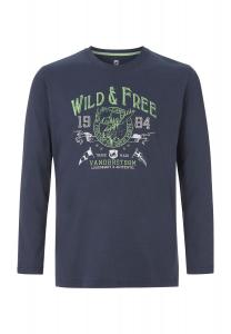 Рубашка STAAF с длинными рукавами JAN VANDERSTORM, темно-синий