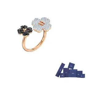 Лавишное кольцо для женщин Latisha Rings Swarovski, черный