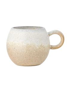 Бежево-белая кружка PAULA с ручкой Bloomingville