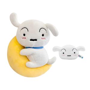 Плюшевая кукла Crayon Shinchan Crayon Shin chan Cute And Soft Glow White Cat высотой 25 см Crooked Melon Production, Shiro+Shiro Plush Fridge Magnet