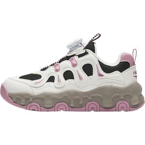 Antakids Нескользящие, устойчивые к ударам, дышащие, низкие детские кроссовки для повседневной носки, цвет черный/слоновая кость/крахмал корня лотоса