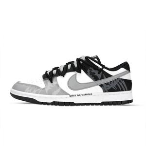 Nike Кроссовки для скейтбординга Dunk Panda с противоскользящим покрытием, износостойкие, унисекс, черные, белые, серые