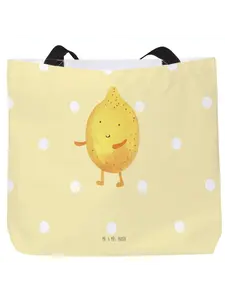 Сумка-шоппер Mr & Mrs Panda Beste Freunde Zitrone, пастельно-желтый