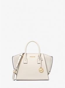 Маленькая сумка-портфель из шагреневой кожи Avril Michael Kors, бежевый