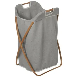 Корзина для белья Möve (1 шт.) с инновационной бамбуковой рамой, серый