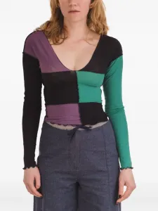 Футболка с длинными рукавами и отделкой в стиле пэчворк Baserange, зеленый