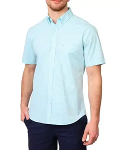 Мужская рубашка с коротким рукавом Signature Gingham Tailorbyrd, зеленый